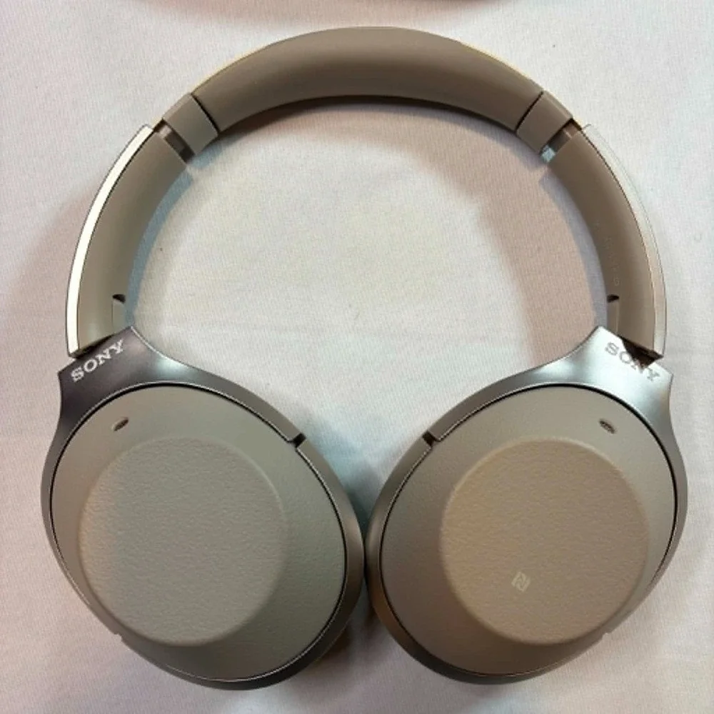 Sony WH-1000XM2 Wireless Noise Canceling Over Ear Headphones Gold Case TESTED